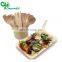 Travel biodegradable wooden cutlery combo set spoon knife and fork disposable eco friendly