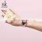 SHENGKE Creative Ladies Watch Original Design Two-tone Dial Leather Band Japan Quartz Watches Custom Logo OEM K0072L-A