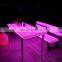 Patio Beach Color Change Lighting Outdoor Waterproof Garden Bench LED PE Plastic Chair