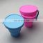 Promotional Collapsible Folding Silicone Cup with Carabiner
