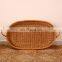 Brown Rattan Baby Changing Basket Handmade High Quality Wicker Storage basket With Handle Woven vietnam supplier