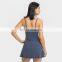 Sling Tennis Dress With Shorts Custom Girl Pickleball Skirts Sports Wears Fitness Sets