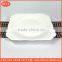 wholesale customized sculpture flower new design dinner white porcelain square dinner plates for hotel restaurant home ceramic