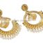 Indian Gold Plated Traditional Stylish Earrings With Pearl