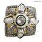 Wholesale silver Diamond Ring, Rose Cut Diamond Ring 14k Gold Diamond Ring Jewelry supplier