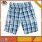 Cool Design Blue and White Plaid 3/4 Mens Short Pants for Summer