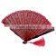 Vintage China Tranditional Lady Handheld Fan Costume Party Wedding Dancing Folding Flower Lace Hand Fan Beautiful Decoration