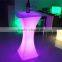 modern color chaging remote control square led illuminated glowing cocktail table