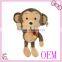 Wholesale brown soft toy children toy plush monkey toy