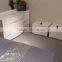 white leather bed modern design