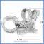 4 Strands 925 Sterling Silver Micro Pave Zircon Bowknot Clasp Fine Jewelry Accessory Necklace Pendant Connector SC-CZ027