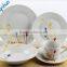 20 PCS Round Shape Porcelain Dinner Set with Color Lines Decal Printing