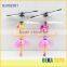 Kids toy/mini flying fairy doll/pink musical doll