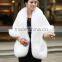 Coffee Color Rex Rabbit Fur Poncho With Fox Fur Collar