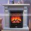 Polystone Electric fireplace heater insert white