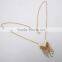 Fashion gold plated chain tassel with mint rondelle tassel necklace, necklaces jewelry