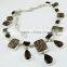 Lovina Necklace !! Smoky Quartz & Turtella 925 Sterling Silver Necklace, Wholesale Silver Jewelry, Fine Silver Jewelry