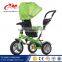 Cheap double seat baby tricycle with trailer / push bar kids tricycle two seat / baby children walker trike