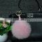 Fashion Design Factory Wholesale fox Fur Pompoms Keychain Lovely Keychain for handbag/car