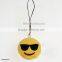 5.5cm Cute Emoji Smiley Sunglass Key Chain Toy Plush Gift Bag Accessory Ornament Children Gift