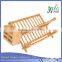 Folding Dish Rack with Utensil Holder Bamboo Dish Rack