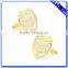 Factory custom make promotion shiny gold cufflink