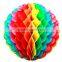 White and Ivory tissue paper HONEYCOMB BALLS hanging pom poms baby shower decoration
