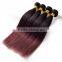 burgundy Virgin Human Hair Body wave Extensions ombre hair