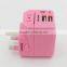 Top Quality AU/US/UK/South Africa plug travel universal adapter for Worldwide use