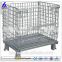 warehouse mobile Security Storage Liquor Cage with coaster mesh box wire cage factory supplier