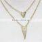 Newest Elegant Multi Layered Triangle Charmed Necklace 2016 Fashion Necklace Wholesale