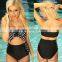 Gift Pinup Rockabilly Vintage High Waist Bikini Swimwear Swimsuits Polka Dot