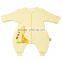 100% cotton anti kicking infant child foot sleeping bag long sleeve without filling yellow style