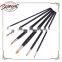 Cheap Custom Bulk Wholesale Paintbrush Art Supplier 6Pcs Round Nylon Artist Paint Brush Plated Tube Wood Handle Painting Brushes
