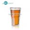 2016 high borosilicate glass double wall beer cup