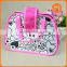 Satin graffiti printing cartoon children's school bags hand bag /tourist shopping bag