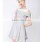 New Summer sexy women patchwork gray strapless dress prom cocktail party dress