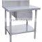 Factory custom 304 stainless steel commerial kitchen work bench