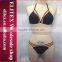 Wholesale Black Bandeau Sexy Color Line Fashion Woman Latest Bathing Suit 2017