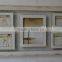 decorative antique multi openings wooden tempering glass photo frame