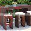 Outdoor Furniture Rattan High Bar Chair And Table Set For Garden Furniture SH-27