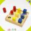 2017 New design toddlers geometry blocks wooden toddler montessori materials W12F011