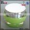 luxury green purple white color cosmetic jar with lid 15ml 30ml 50ml acrylic cream jar with shiny silver aluminum cap