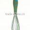 13018 silicone kitchenware egg whisk with rubber handle