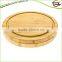 Factory round bamboo cheese board set with knives set