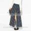 Women Lady's long black strip chffion split fomal casual fashion plus size long skirt 2015 Fashion New
