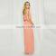 2017 Summer Surplice Neckline Sexy Chiffon Maxi Dress For Ladies HSd9011