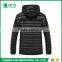 Classic Design Winter Breathable Hooded Black Puffer Jacket for Men