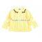 Girls hollow out design round neck sweater pattern