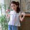 S17608A High Quality Plain T Shirt Girls Sleeveless T shirt